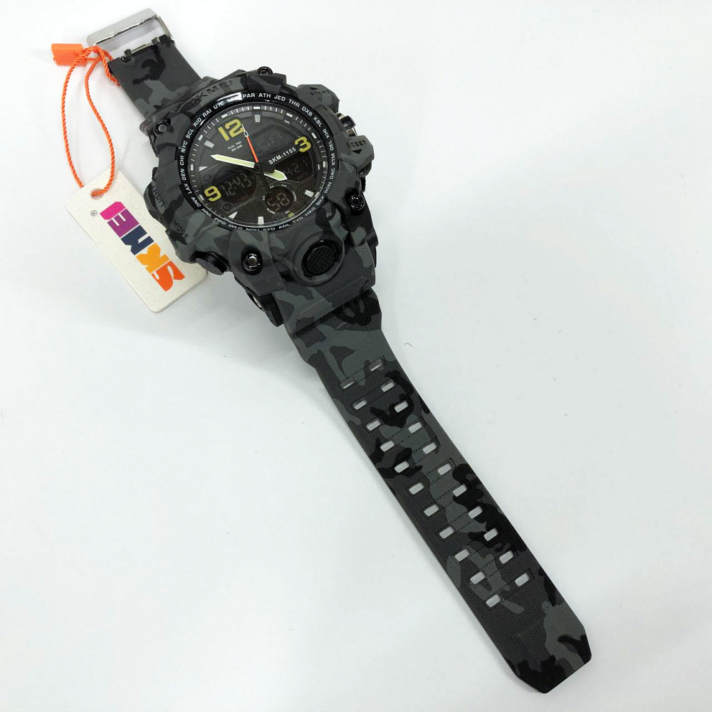 Водонепроницаемые мужские часы SKMEI 1155BCMGY, Часы для мужчины кварцевые армейские WZ-76 Львов - изображение 2
