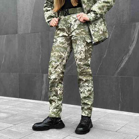 Брюки-карго для женщин с боковыми карманами пиксельные Pobedov Static Киев