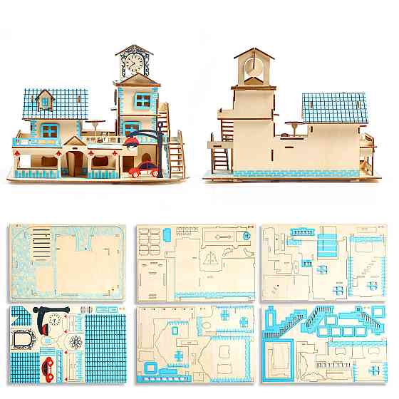 Дерев'яні 3D пазли . Тривимірний конструктор-головоломка 32 см * 19.5 см * 24 см Кам'янець-Подільський