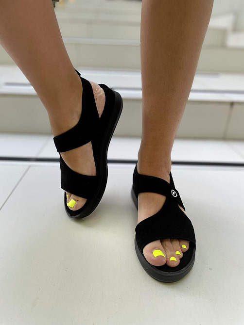 Olli БосонІжки жіночі OLLI Л-4-21747 чорні (літо, замша натуральна) (3656) 37р.38р. Коломыя - изображение 7