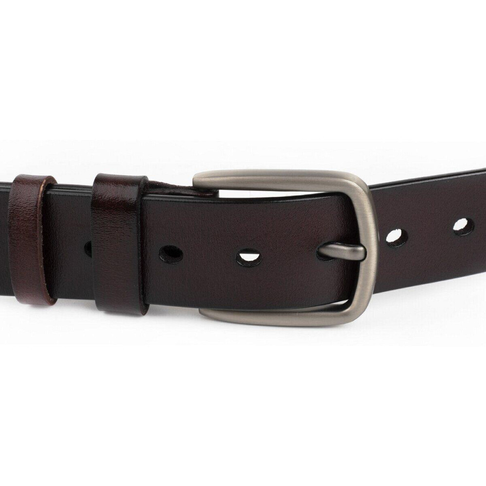 Ремінь чоловічий з затемненою пряжкою механіка Vintage 20315 Коричневий Київ - фото 3