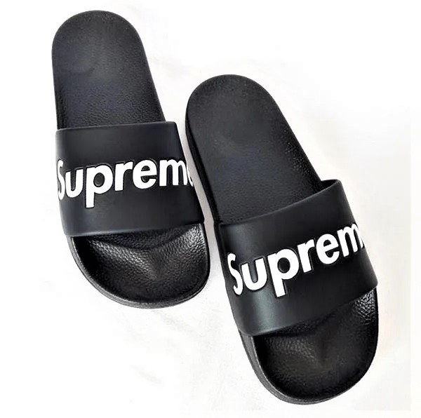 Чоловічі Шльопанці Капці SUPREME Сланці Суприм Чорні (розміри: 40,41,43,44,45) Дніпро - фото 3