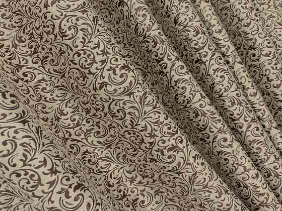 Комплект готових штор VR-Textil Софт Вензель № 2044ш(Б) Бежевий з коричневим 150х275 см 2шт (33-1053) Київ