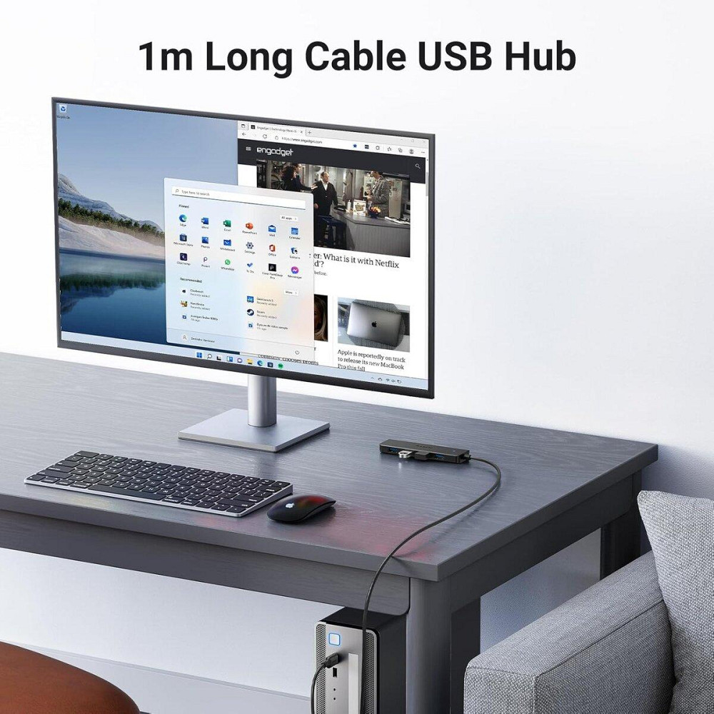 Хаб адаптер перехідник UGREEN 4-Port USB 3.0 Hub UGR-35574 Одеса - фото 2