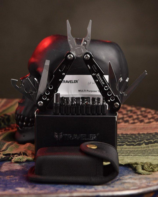 Мультитул чорний для походів туристичний тактичний Одеса - фото 1