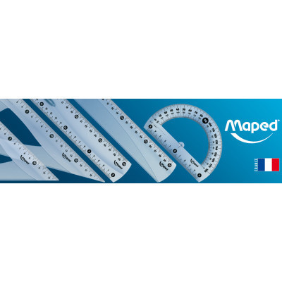 Лінійка Maped набір ESSENTIALS Medium, 20см, 4 предмета, прозорий (MP.242820) Вінниця - фото 2