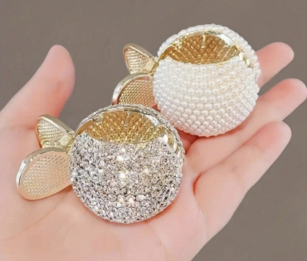 Затискач для волосся Золотистий з перлинами Смела - изображение 2