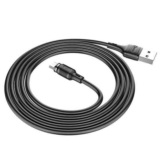 Кабель HOCO X52 USB to Micro 2.4A, 1m, PVC, PVC connectors, magnetic, Black Киев