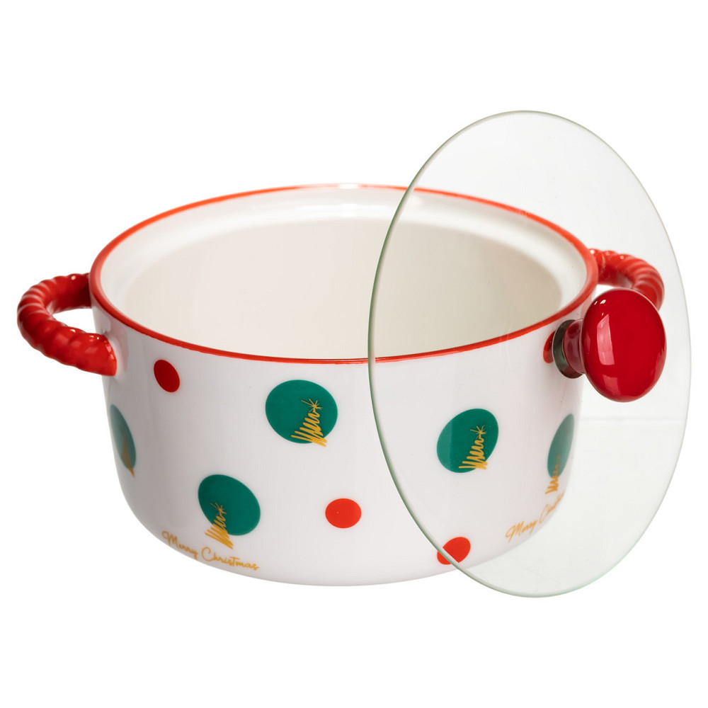 Супниця порцелянова Christmas Tree новорічна 800 (мл) з кришкою Yiwu FM-CS-9D SBR Київ - фото 4