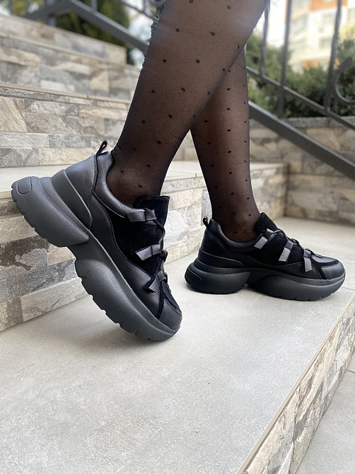 Vanessa Кросівки жіночі VANESSA C1-145T-2 чорні (весна-осінь, шкіра+замша натуральна) (4401) 36 Коломыя - изображение 6