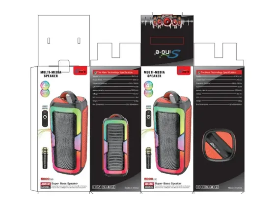 Колонка портативна Bluetooth JQS4407, 20 Вт, 2 динаміки, FM-радіо, LED підсвітка, мікрофон, еквалайз Київ