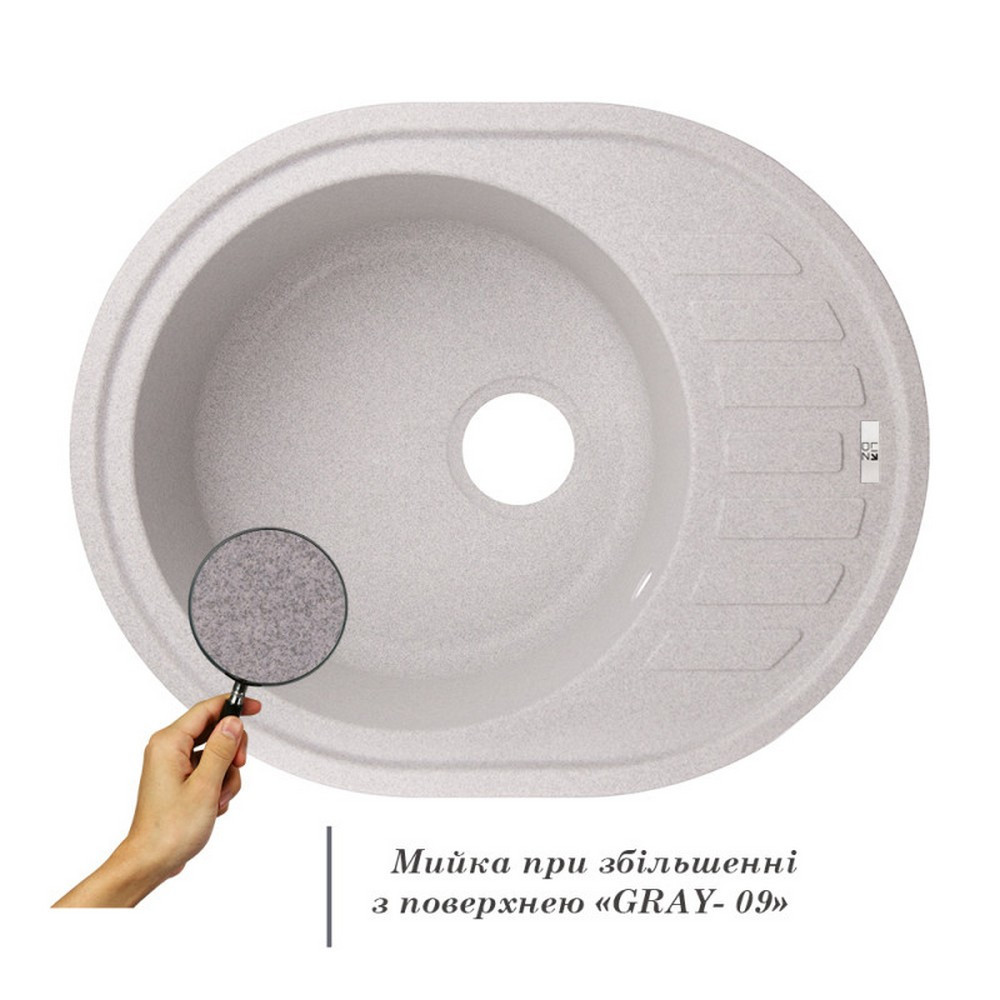 Кухонная мойка Lidz 620x500/200 GRA-09 (LIDZGRA09620500200) Киев - изображение 8