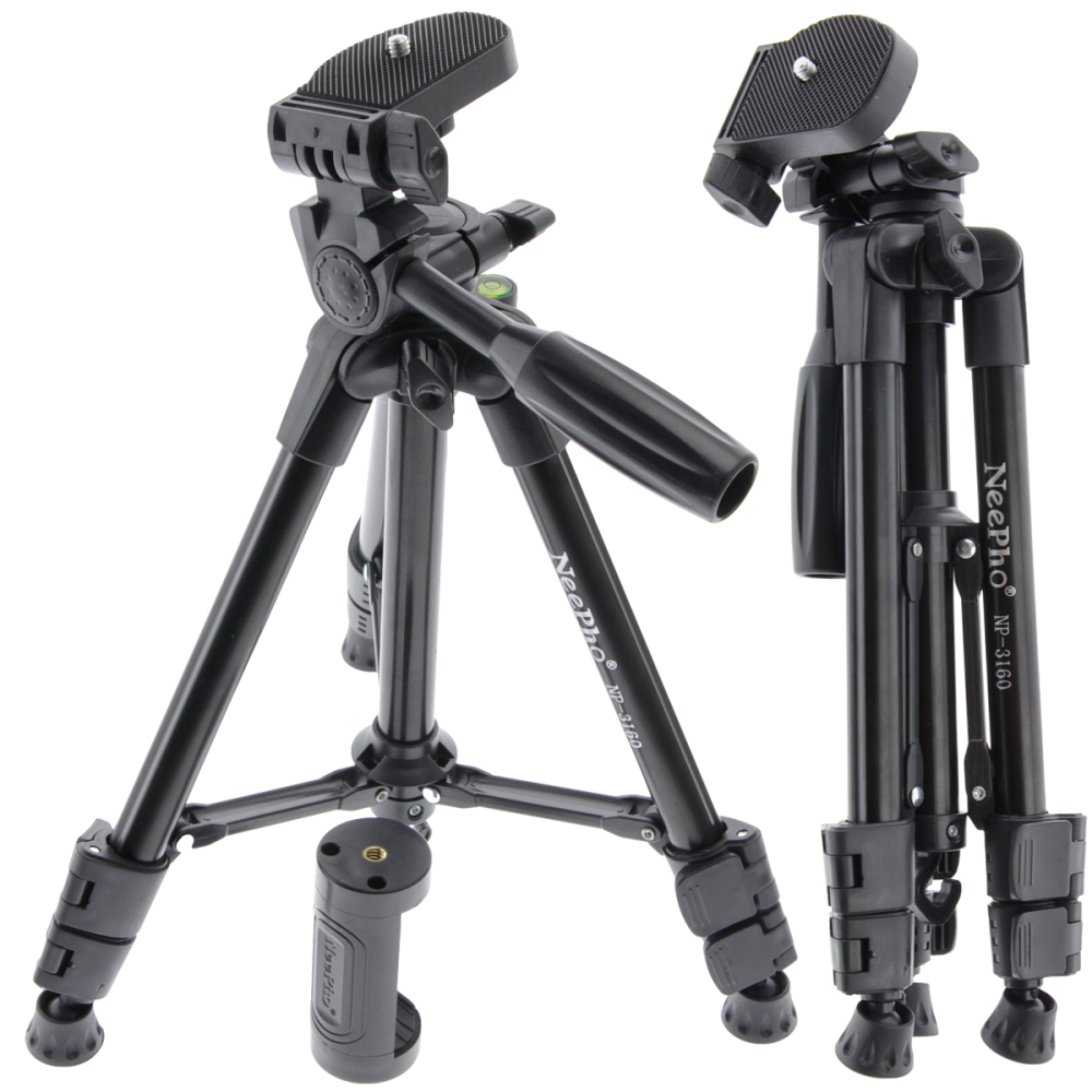 Універсальний штатив тринога NeePho NP-3160 не знімний майданчик + тримач (30-68.5см) Чорний Вінниця - фото 1