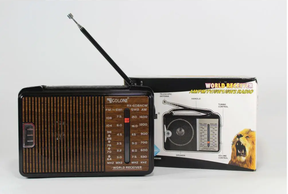 Радіоприймач GOLON RX-608 портативний з потужним динаміком, FM/AM/SW, USB/TF, акумуляторний Одеса - фото 3