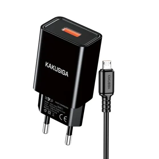 Зарядний пристрій Kakusiga 5A 1 usb + кабель MicroUSB Black Київ