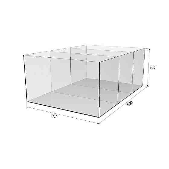 Короб EKOSTAR з оргскла 3 мм прозр 500х350х200 мм 3 відділення Київ