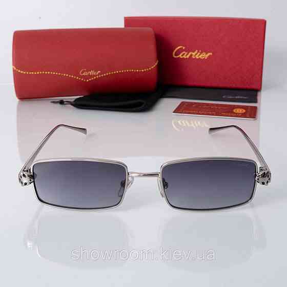 Жіночі стильні сонцезахисні окуляри Cartier (62870) silver Київ