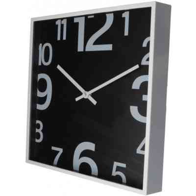 Настінний годинник Optima SQUARE пластиковий, чорний (O52101) Вінниця