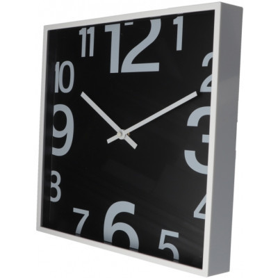 Настінний годинник Optima SQUARE пластиковий, чорний (O52101) Вінниця - фото 2
