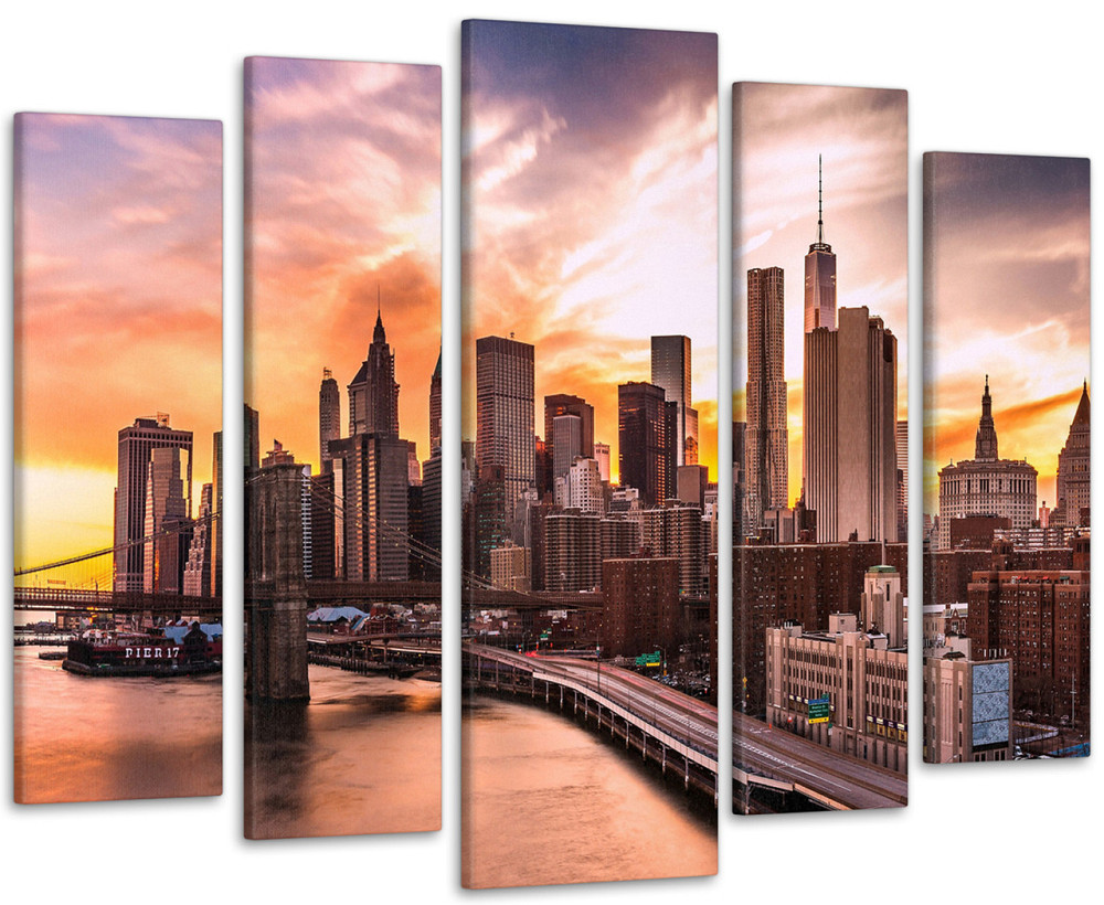 Модульна картина Місто Захід Art-161_5 Київ - фото 1