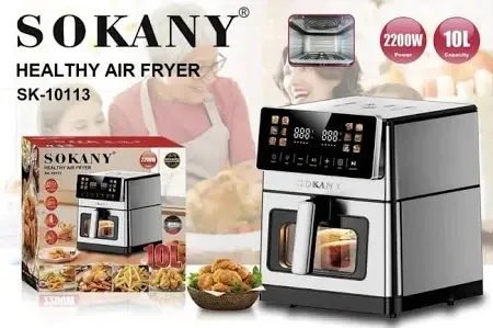 Аэрофритюрница SK-10113 10 л, быстрая, с регулировкой температуры 80–200°C, таймером и защитой Одесса - изображение 2