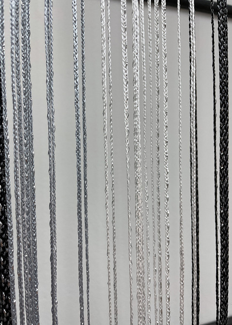 Шторы-нити с люрексом Черный с серо-белым 300х300см 1 шт (61-076) Киев - изображение 7