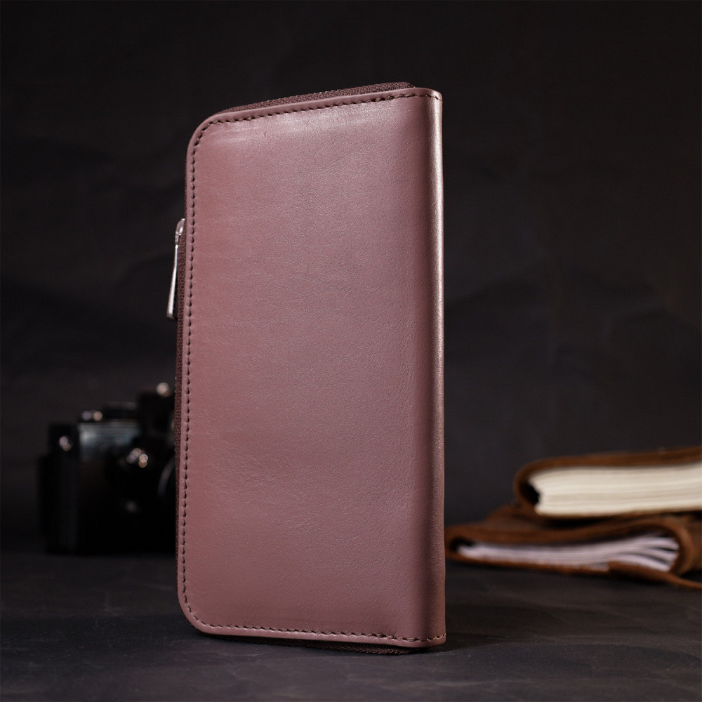 Практичное портмоне з натуральної шкіри (GRANDE PELLE) Київ - фото 3