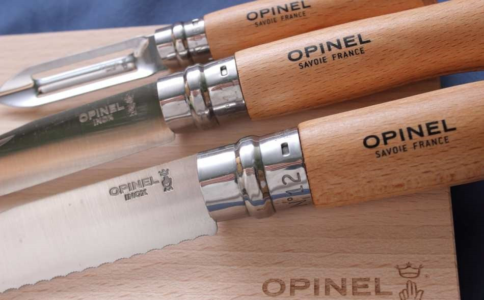 Набор Кухонных Ножей 3 предмета + доской Opinel 