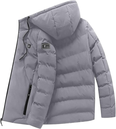 Куртка-парка з підігрівом 15 зон, Softshell, 3 режими, USB, біла, вітрозахисна, з капюшоном, унісекс Київ