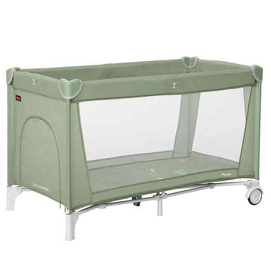 Манеж детский игровой с матрасом и сумкой для транспортировки Piccolo Mint Green 125*65 см CARRELLO зеленый Кривой Рог