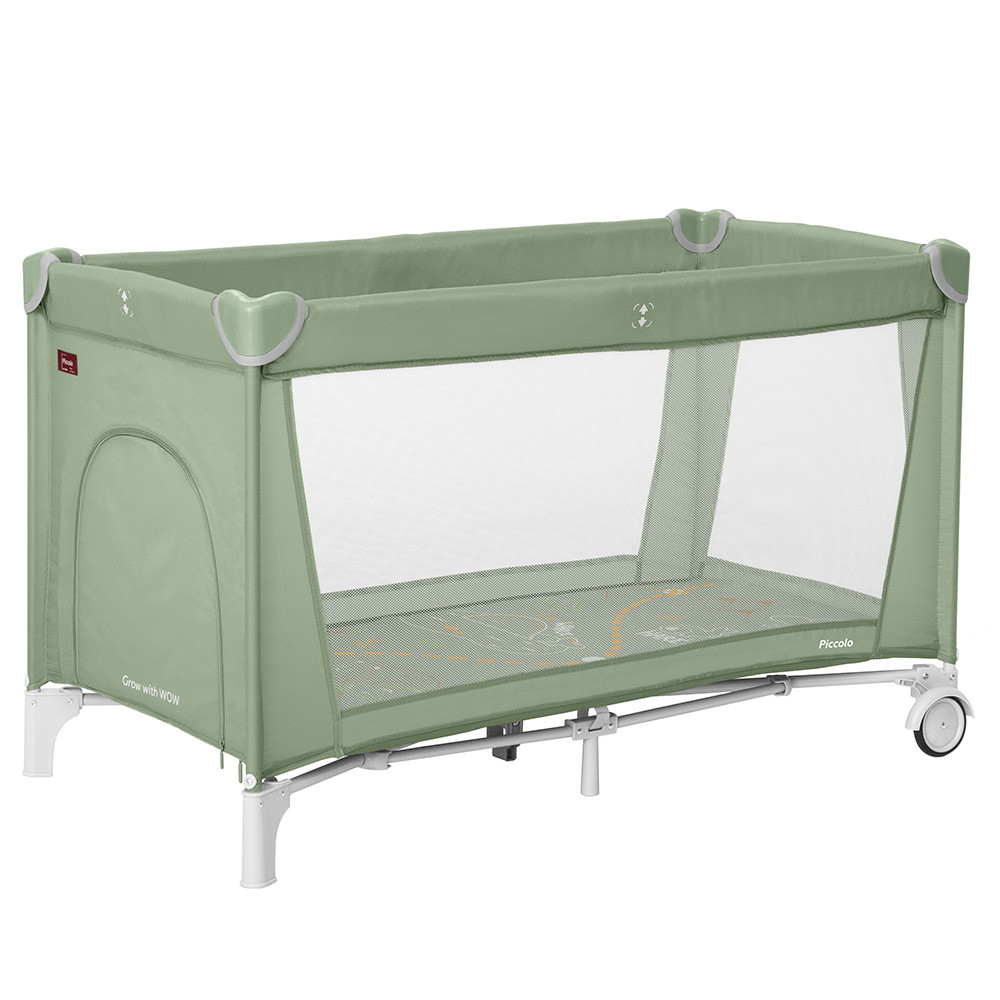 Манеж детский игровой с матрасом и сумкой для транспортировки Piccolo Mint Green 125*65 см CARRELLO зеленый Кривой Рог - изображение 1