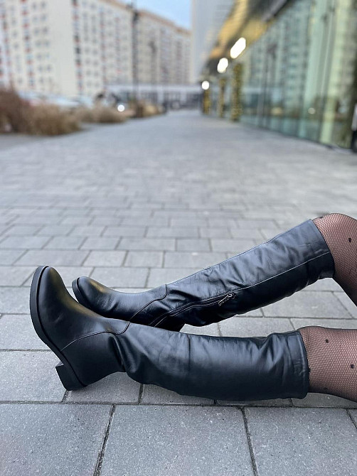 Nivelle Жіночі зимові чоботи шкіряні на низькому ходу чорного кольору 5382/2510 на хутрі р. 38- Коломыя - изображение 7