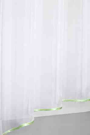 Кухонная гардина VR-Textil № 036к арка белый с салатовым 270х170 см (52-0514) Киев