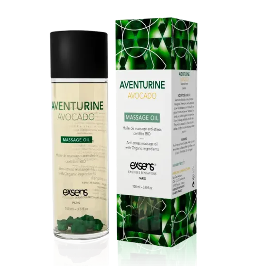 Масажна олія EXSENS Aventurine Avocado (антистрес з авантюрином) 100мл, натуральна Львів