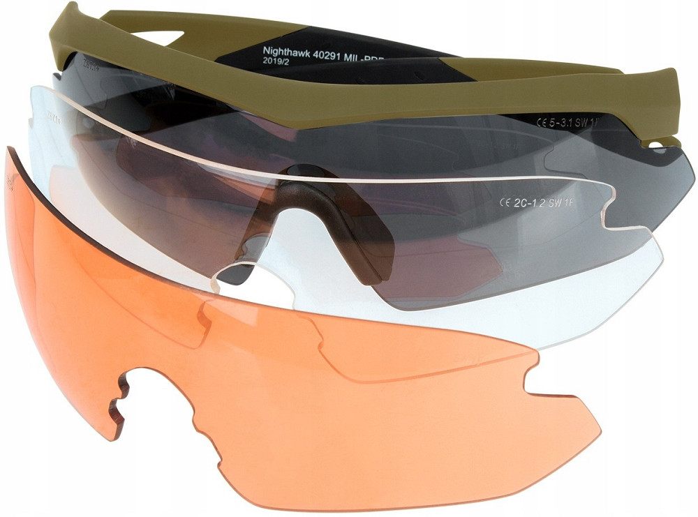 Тактичні Окуляри захисні з 2 змінними лінзами + чохол Swisseye "NightHawk" (40292) Coyote Нововолинськ - фото 6