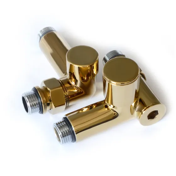 Кран для рушникосушарки кутовий під ТЕН NAVIN 1/2"х1/2", під золото Київ