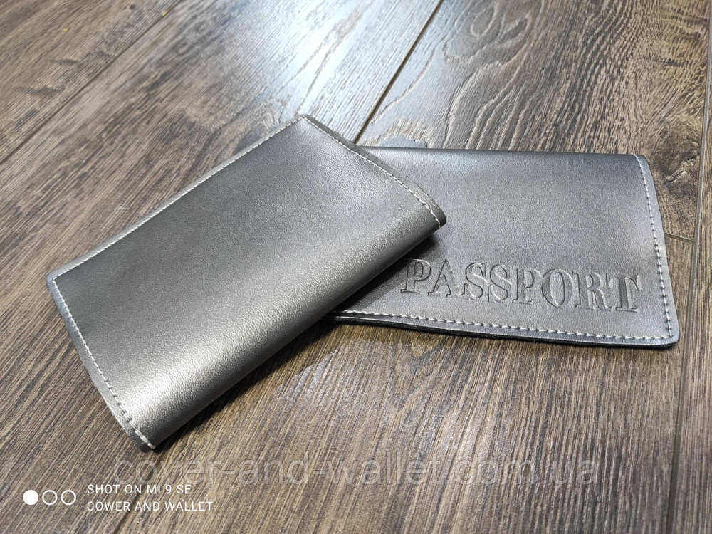 Женская обложка на паспорт из эко-кожи золотистая Киев - изображение 4