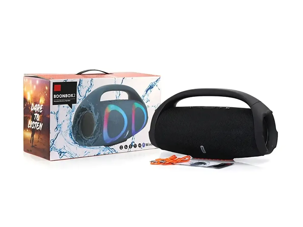 Портативний мінідинамік Bluetooth Boombox 2 B15 з RGB підсвіткою, потужний звук, підтримка USB/TF/FM Одеса - фото 1