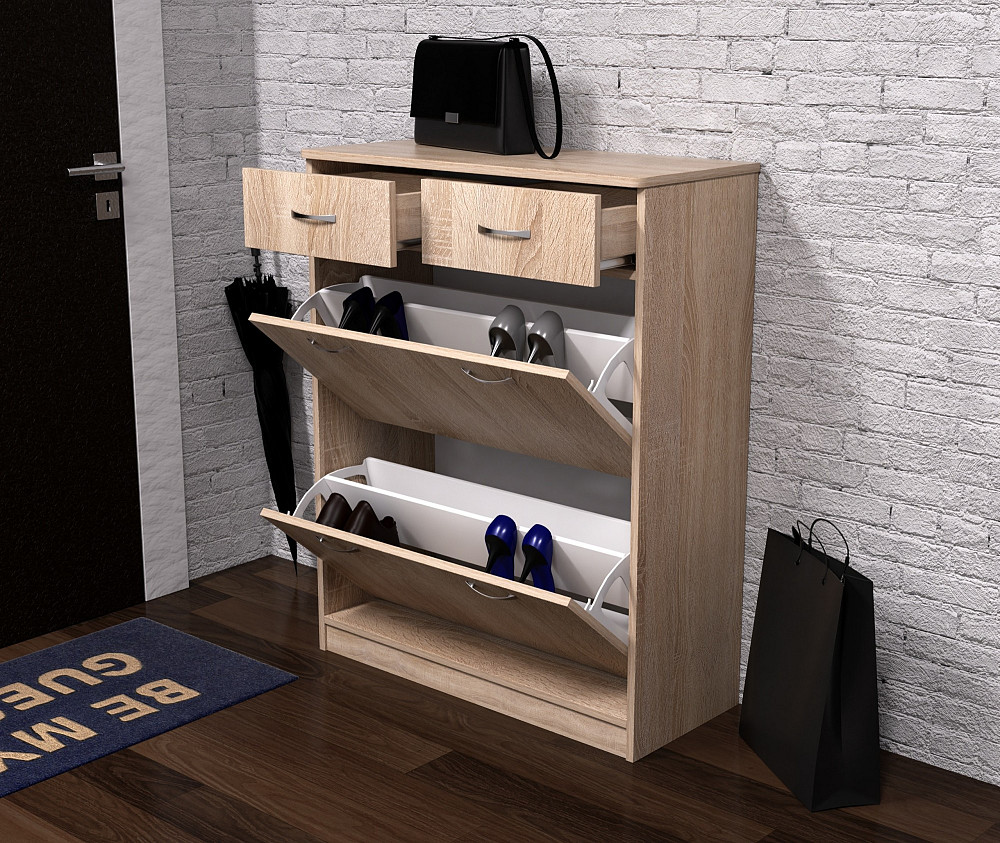 Тумба для обуви №2, Дуб Сонома, 800/350/1010 Львов - изображение 3
