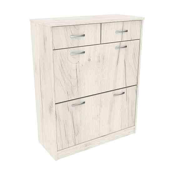 Тумба для обуви №2, Дуб Крафт Білий, 800/350/1010 Львов