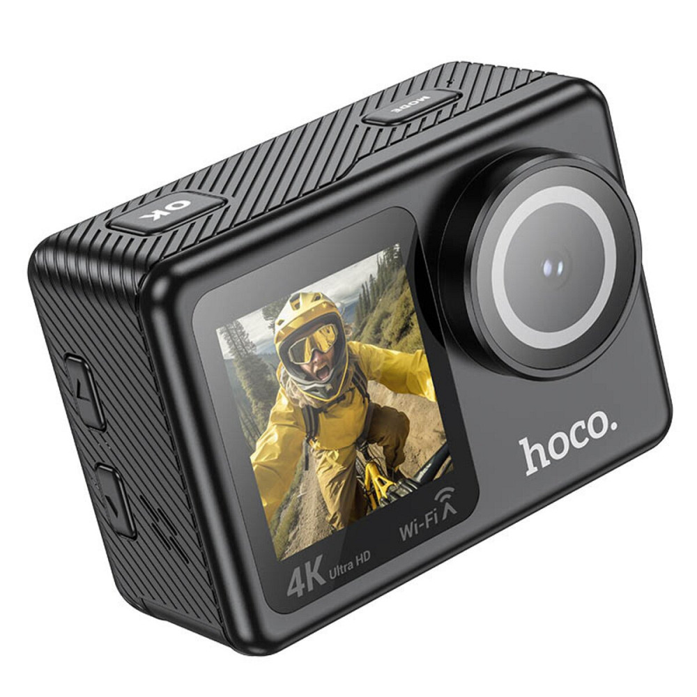 Екшен камера HOCO DV101 dual color screen sports camera Black (6942007616805) Київ - фото 2