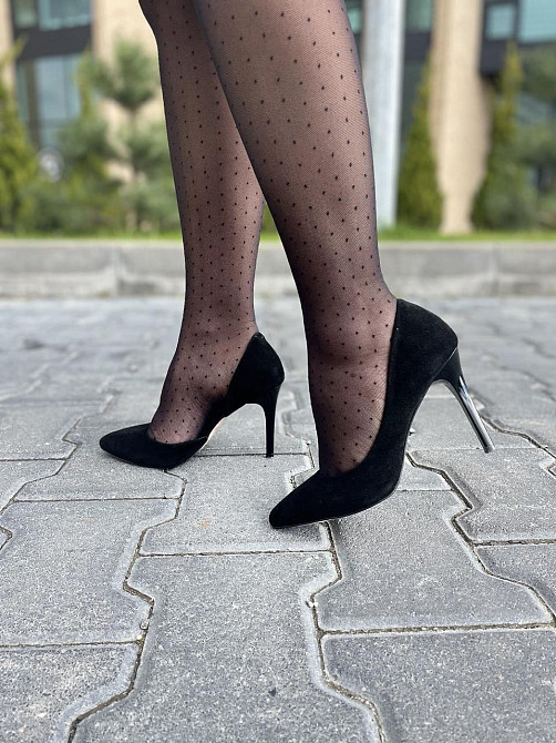 Туфлі жіночі SEE SEVEN чорні натуральна замша 35р. каблук 10 см (3538) Коломыя - изображение 2