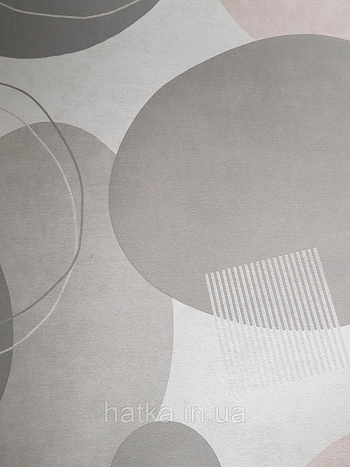 Обои виниловые на флизелине AS creation Geo Effect 0.53х10 детские геометрия 3д бежевые розовые серые 38595-2 Киев - изображение 2