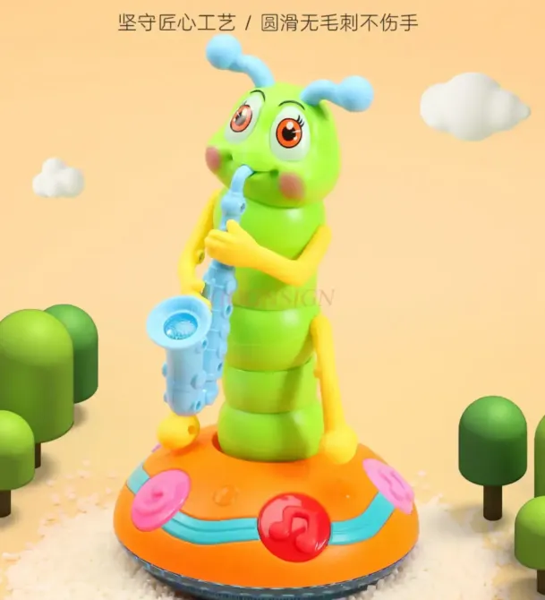 Детская музыкальная игрушка Гусеница-саксофонист 25 см, на батарейках, Music Twisted Worm Коломия - фото 6