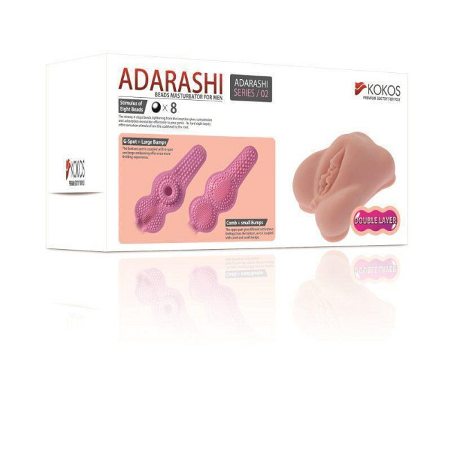 Мастурбатор-вагина двухслойный Kokos Adarashi -2 Double Layer Sex Aura Киев - изображение 7