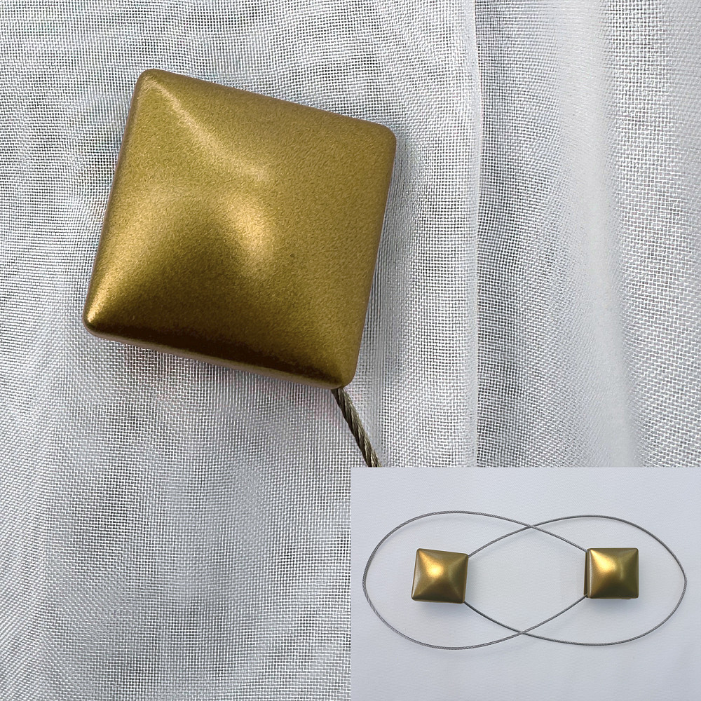 Магниты для штор и гардин Квадрат набор 2 шт Бронзовый (81-282) Киев - изображение 1