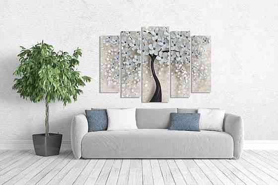 Модульна картина у вітальню/спальню Дерево сакураLM007_5 115x170 см Київ