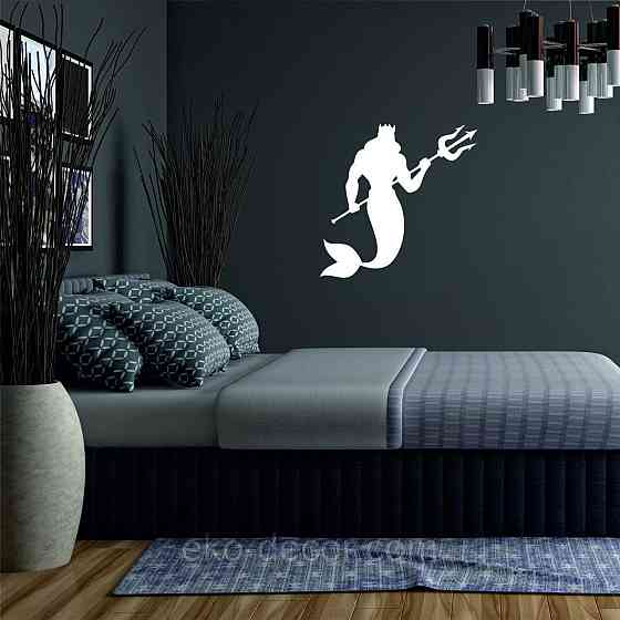 Декоративное настенное 3D Панно «Морской царь» Декор на стену с объемом 90*87 см, Белый Киев