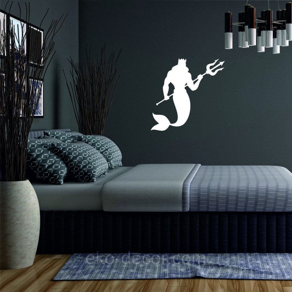 Декоративне настінне 3D Панно «Морський цар» Декор на стіну з об'ємом 90*87 см, Білий Київ - фото 5