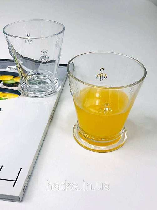 Набір склянок 6 шт OLens "Флайс" 250 мл 102-709 прозорий фігурний скло для дому та ресторанів Київ - фото 2